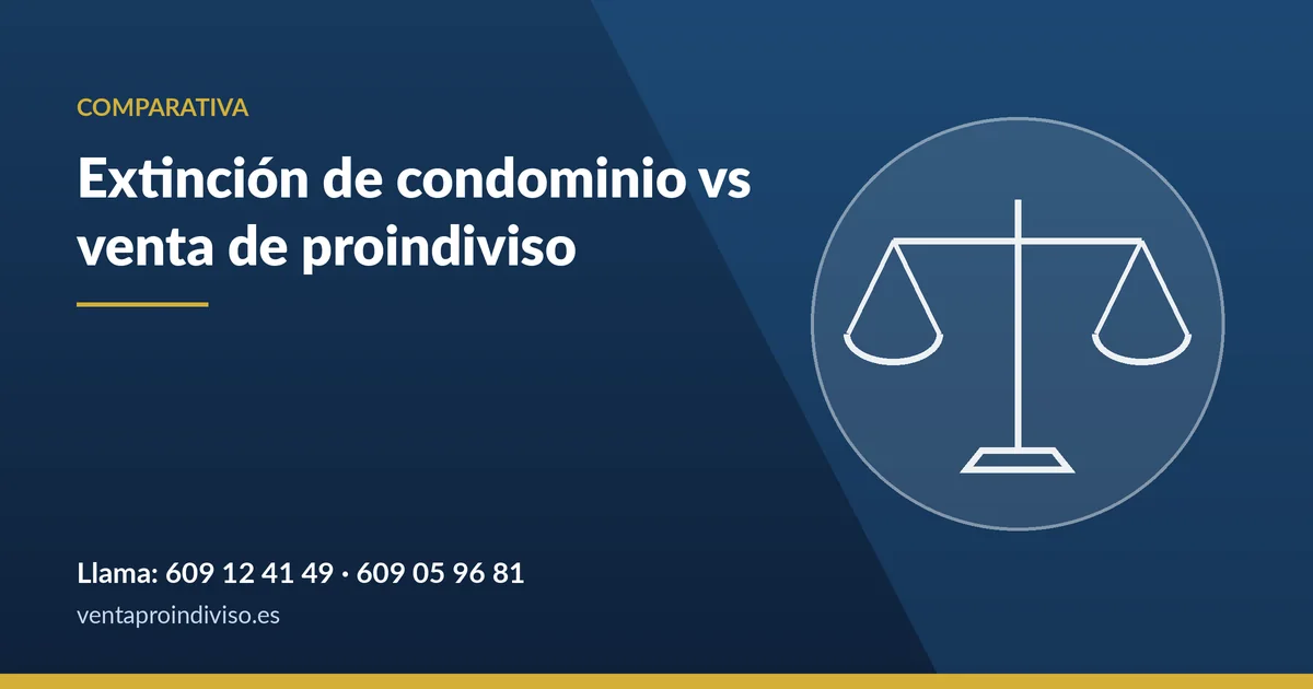 Extinción de condominio frente a venta de proindiviso